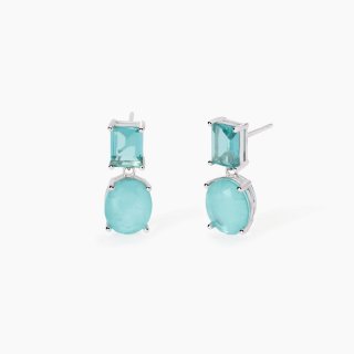 Mabina - Orecchini Con Fusion Stone - Argento - Azzurro