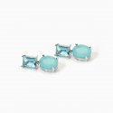 Mabina - Orecchini Con Fusion Stone - Argento - Azzurro
