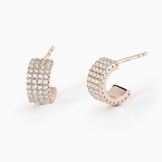 Mabina - Orecchini Midnight - Argento 925 - Oro Rosa