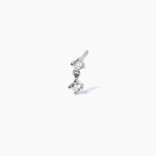 Mabina - Monorecchino Con Pendente - Zirconi - Argento