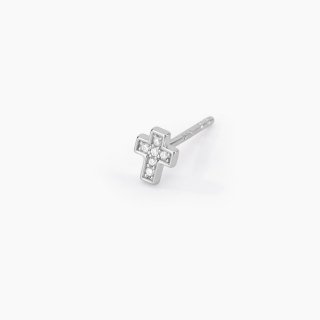 Mabina - Monorecchino A Forma Di Croce - Argento - Zirconi