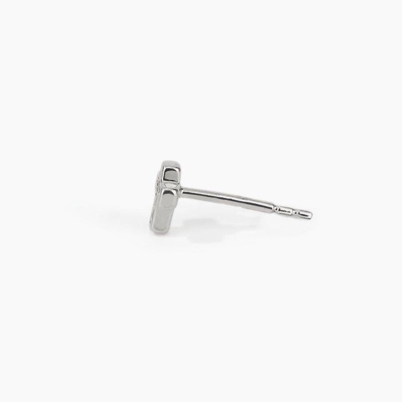 Mabina - Monorecchino A Forma Di Croce - Argento - Zirconi