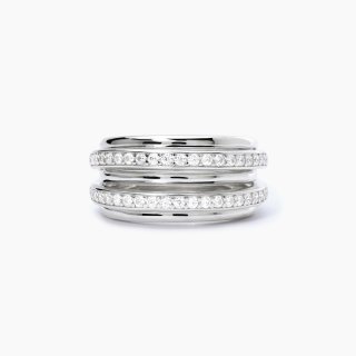Mabina - Anello A Doppia Fascia Kim - Argento 925 - Zirconi