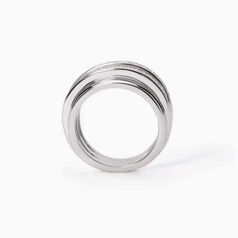 Mabina - Anello A Doppia Fascia Kim - Argento 925 - Zirconi