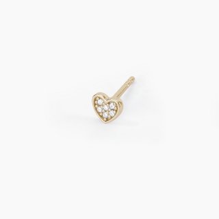 Mabina - Monorecchino A Cuore Dorato - Zirconi - Argento 925