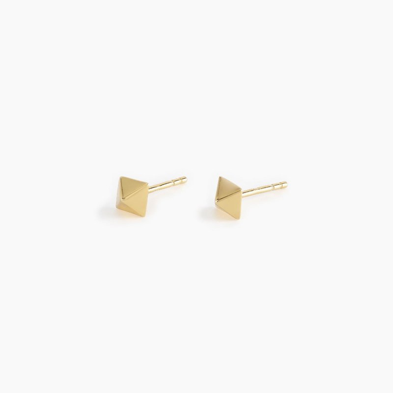 Mabina - Orecchini Borchia - Argento 925 - Oro 18K