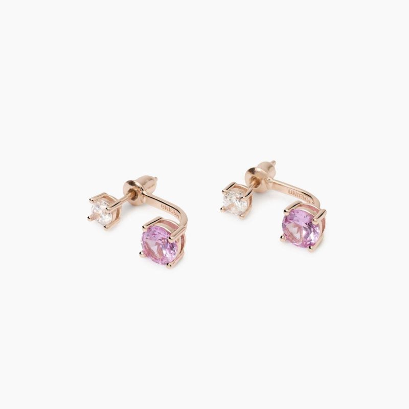 Mabina - Orecchini Con Tormalina Sintetica - Argento - Oro Rosa