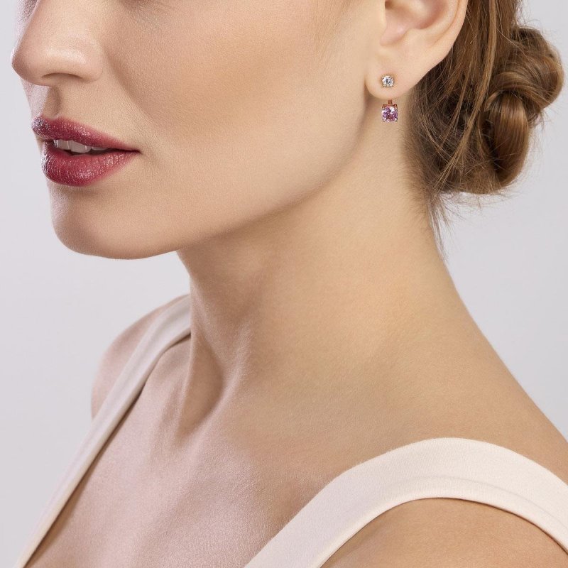 Mabina - Orecchini Con Tormalina Sintetica - Argento - Oro Rosa