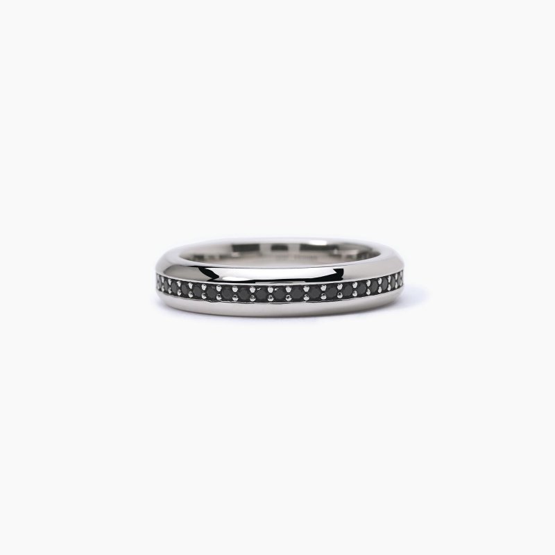 Mabina - Anello Pavè Nero Montecarlo - Argento - Zirconi