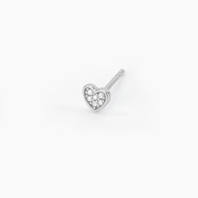 Mabina - Monorecchino A Cuore - Zirconi - Argento 925