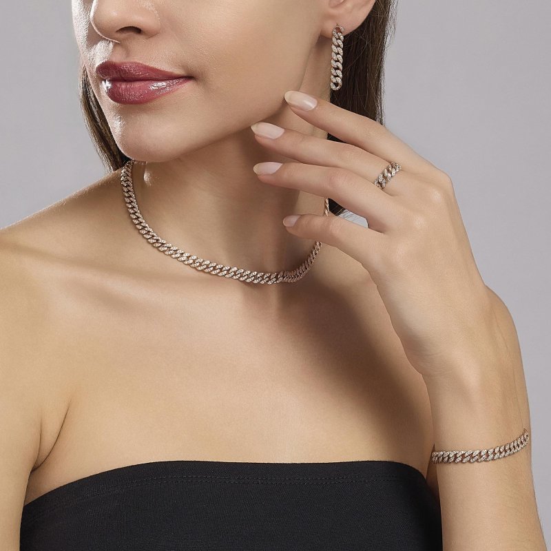 Mabina - Bracciale Groumette - Argento 925 - Oro Rosa 18K