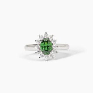 Mabina - Anello In Argento Con Smeraldo Sintetico - Cool Or Rétro?