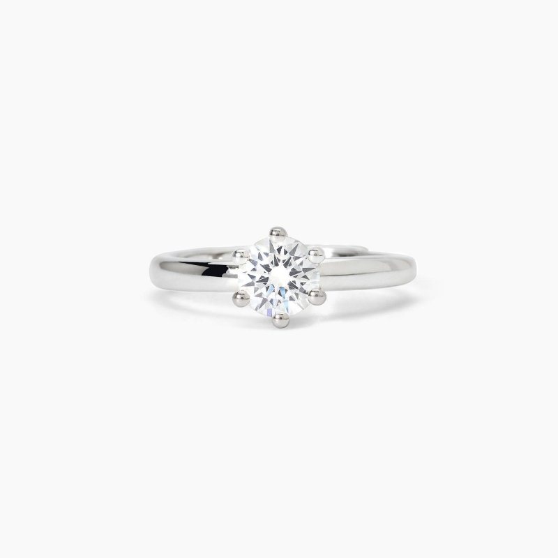 Mabina - Anello In Argento Con Zircone - Solitario - Regolabile