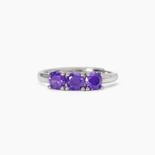 Mabina - Anello In Argento Rodiato - Zirconi Viola