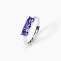 Mabina - Anello In Argento Rodiato - Zirconi Viola