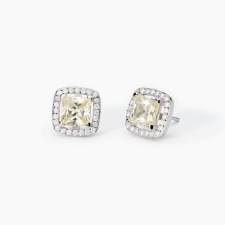 Mabina - Orecchini A Lobo In Argento - Zirconi Lemon - Cool Or Rétro?