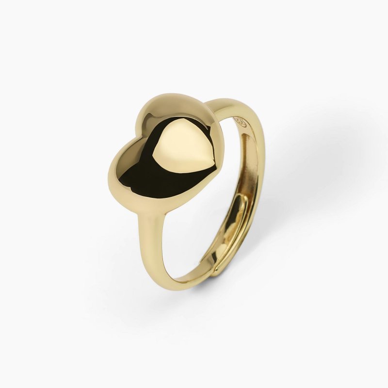 Mabina - Anello Chevalier Con Cuore - Argento Dorato