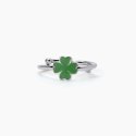 Mabina - Anello In Argento Con Quadrifoglio - Regolabile - Bimba