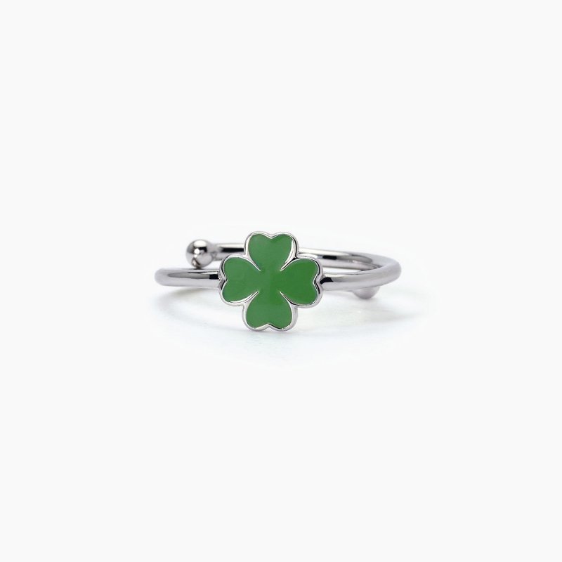 Mabina - Anello In Argento Con Quadrifoglio - Regolabile - Bimba