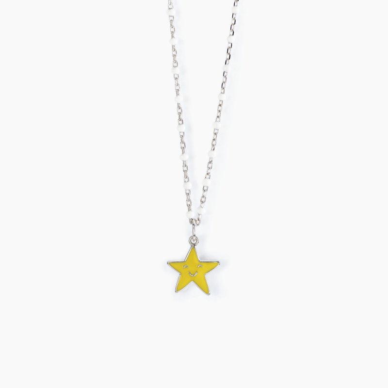 Mabina - Collana Stella - Argento 925 - Smalto Giallo