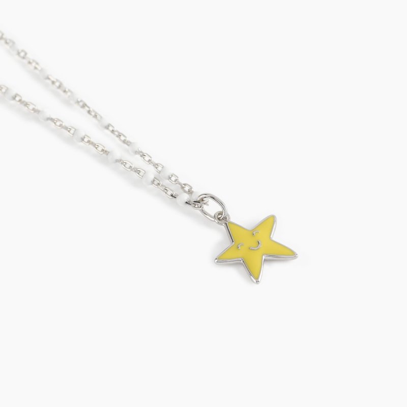 Mabina - Collana Stella - Argento 925 - Smalto Giallo