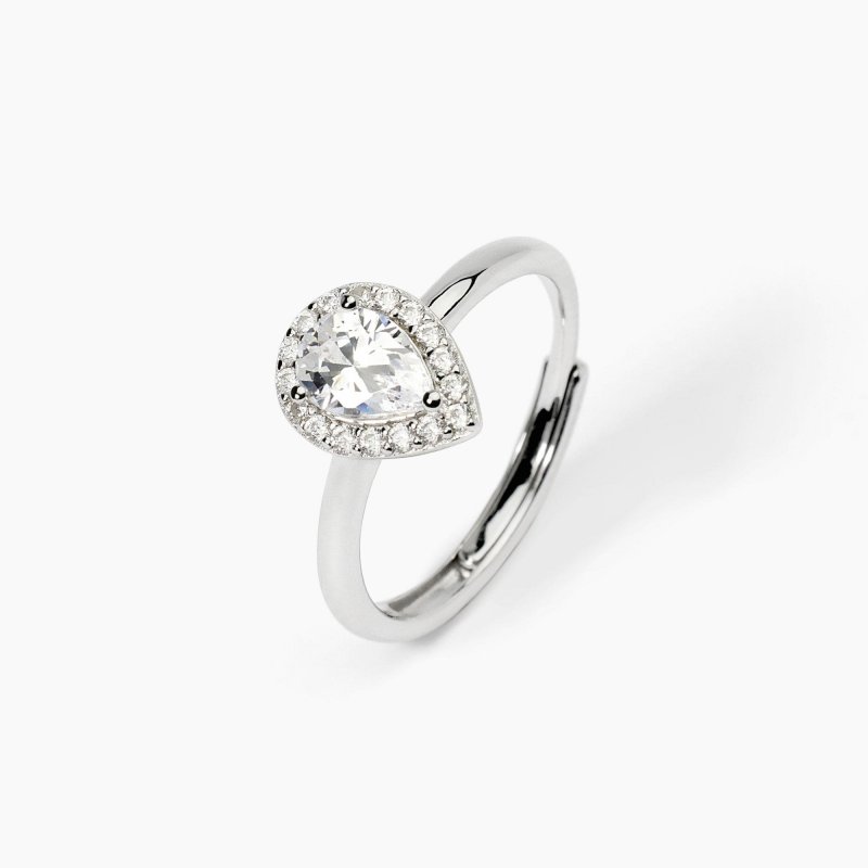Mabina - Anello In Argento Con Zirconi Bianchi - Cool Or Rétro?