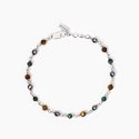 Mabina - Bracciale Uomo Con Malachite - Argento - Regolabile