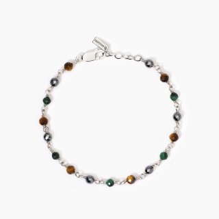 Mabina - Bracciale Uomo Con Malachite - Argento - Regolabile