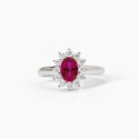 Mabina - Anello In Argento Con Rubino Sintetico - Cool Or Rétro?