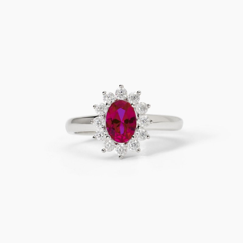 Mabina - Anello In Argento Con Rubino Sintetico - Cool Or Rétro?