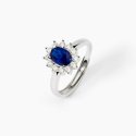 Mabina - Anello In Argento Con Zaffiro Sintetico - Cool Or Rétro?