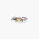Mabina - Anello In Argento Con Arcobaleno - Regolabile - Bambina