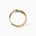 Mabina - Anello Stella Dorato - Agata Verde - Regolabile