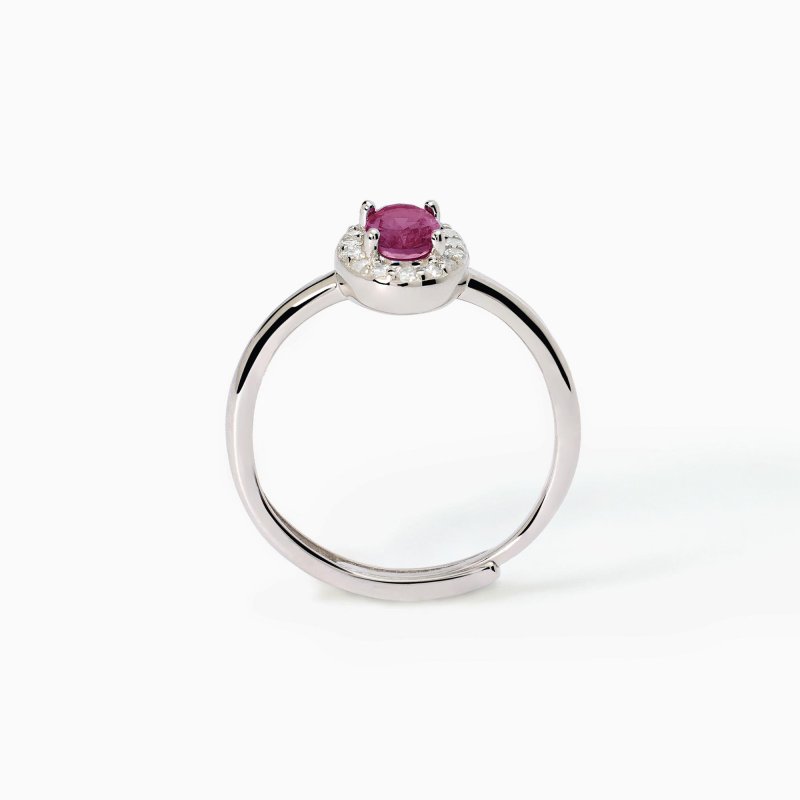 Mabina - Anello In Argento Con Rubino Sintetico - Cool Or Rétro?