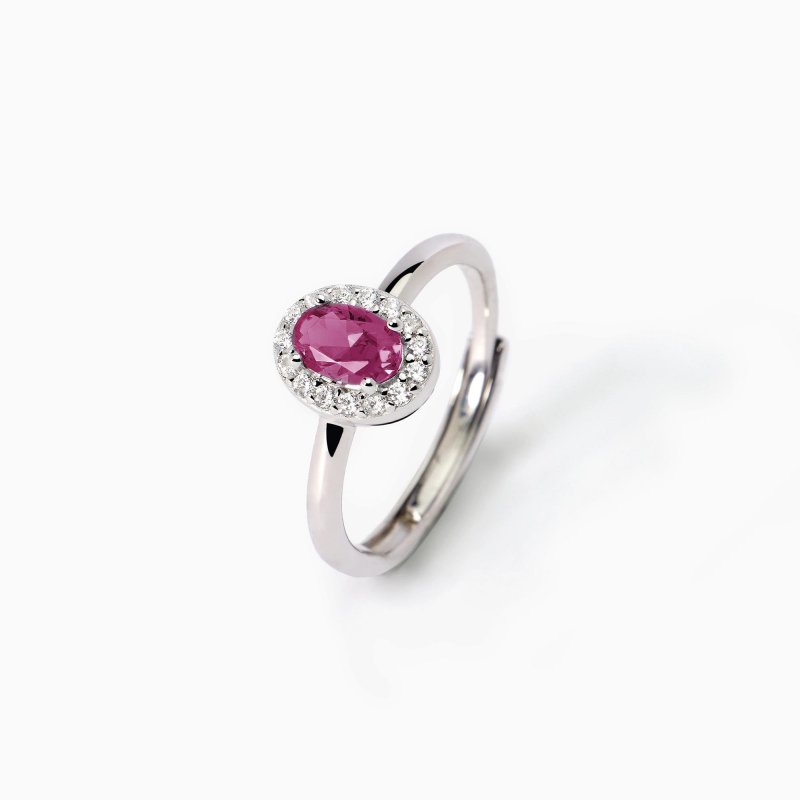 Mabina - Anello In Argento Con Rubino Sintetico - Cool Or Rétro?