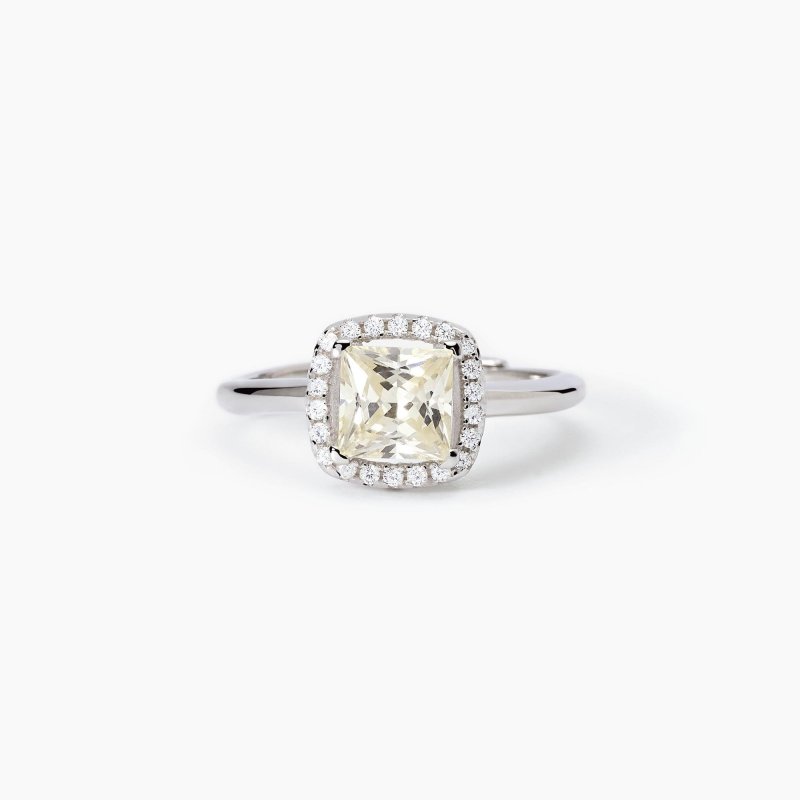 Mabina - Anello In Argento Con Zircone Lemon - Cool Or Rétro?
