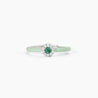 Mabina - Anello Milanesienne - Argento - Smalto Verde
