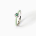Mabina - Anello Milanesienne - Argento - Smalto Verde
