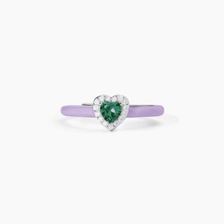 Mabina - Anello Love Affair - Argento - Smalto Viola