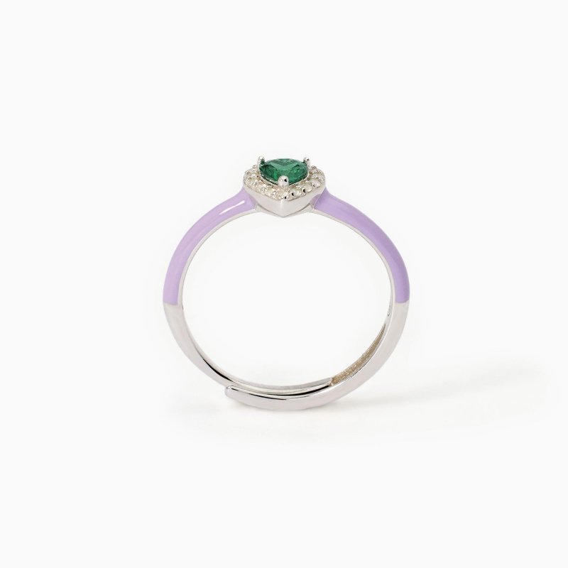 Mabina - Anello Love Affair - Argento - Smalto Viola
