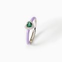 Mabina - Anello Love Affair - Argento - Smalto Viola