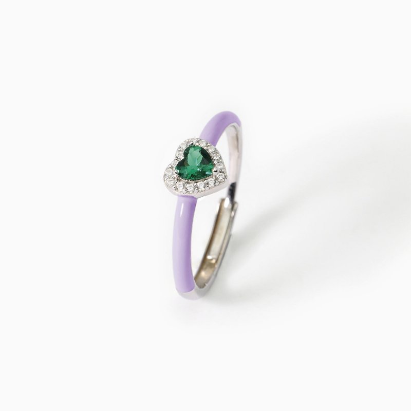 Mabina - Anello Love Affair - Argento - Smalto Viola
