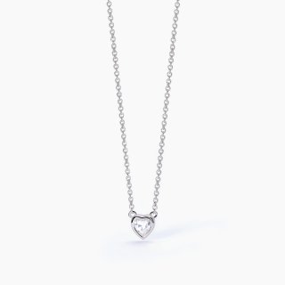 Mabina - Girocollo In Argento - Punto Luce - Taglio Cuore