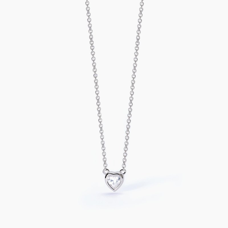 Mabina - Girocollo In Argento - Punto Luce - Taglio Cuore