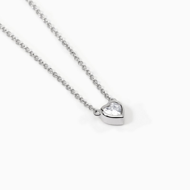 Mabina - Girocollo In Argento - Punto Luce - Taglio Cuore