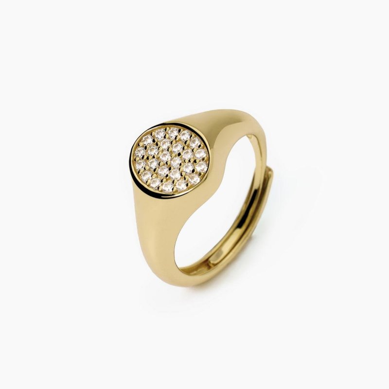 Mabina - Anello Chevalier - Argento Placcato Oro