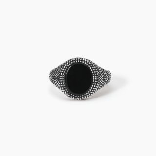 Mabina - Anello Chevalier Con Agata Nera - Argento - Uomo