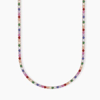 Mabina - Girocollo Mini Tennis - Argento 925 Rosato - Zirconi