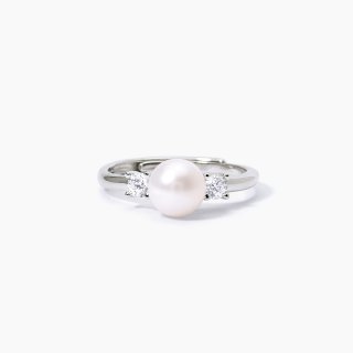 Mabina - Anello Con Perla Mon Chéri - Argento - Zirconi