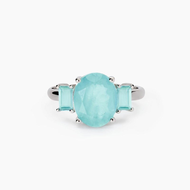 Mabina - Anello Con Fusion Stone - Azzurro Ovale